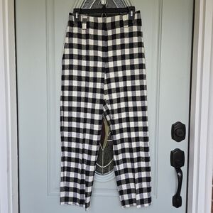 Seventy Venezia Ginham High Waisted Wool Trousers